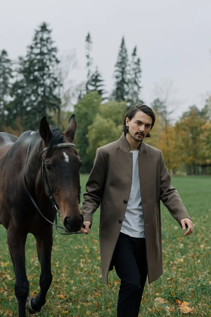 Photographer with horse